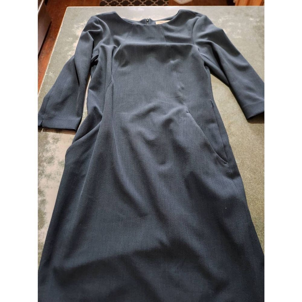 MM. LaFleur Navy Blue Midi Sheath Dress - Picture 2 of 5